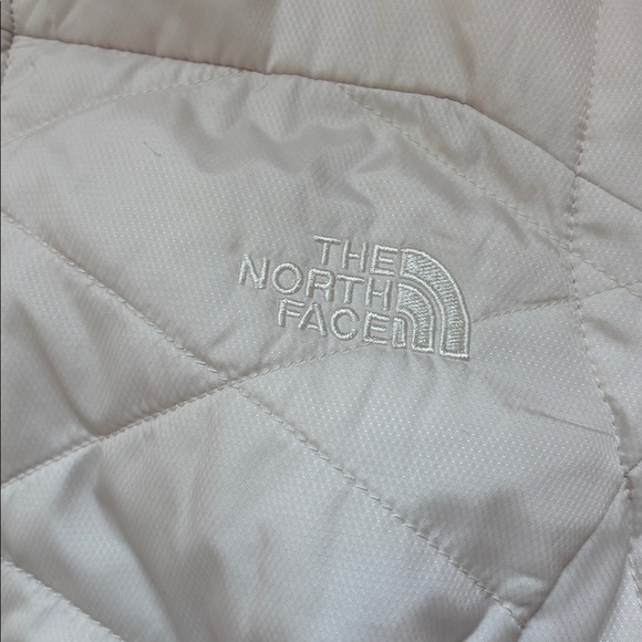 The North Face Reversible Mossbud Insulated Puffer Vest Beige Cream Womens Small - Picture 2 of 6